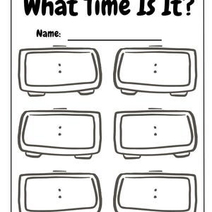 Teachers time telling worksheet bundle – 10 printable black and white pages to teach students how to tell time. Includes analog clock activities, hour and minute practice, fun time telling exercises, and various worksheet designs. Perfect for elementary teachers, homeschool parents, first grade, second grade, special education, math centers, morning work, time units, digital download, and classroom resources