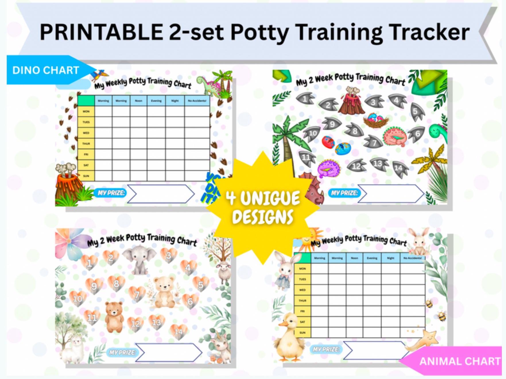 Potty Tracking System Printable Potty Training Tracker: Downloadable PDF Template for ...