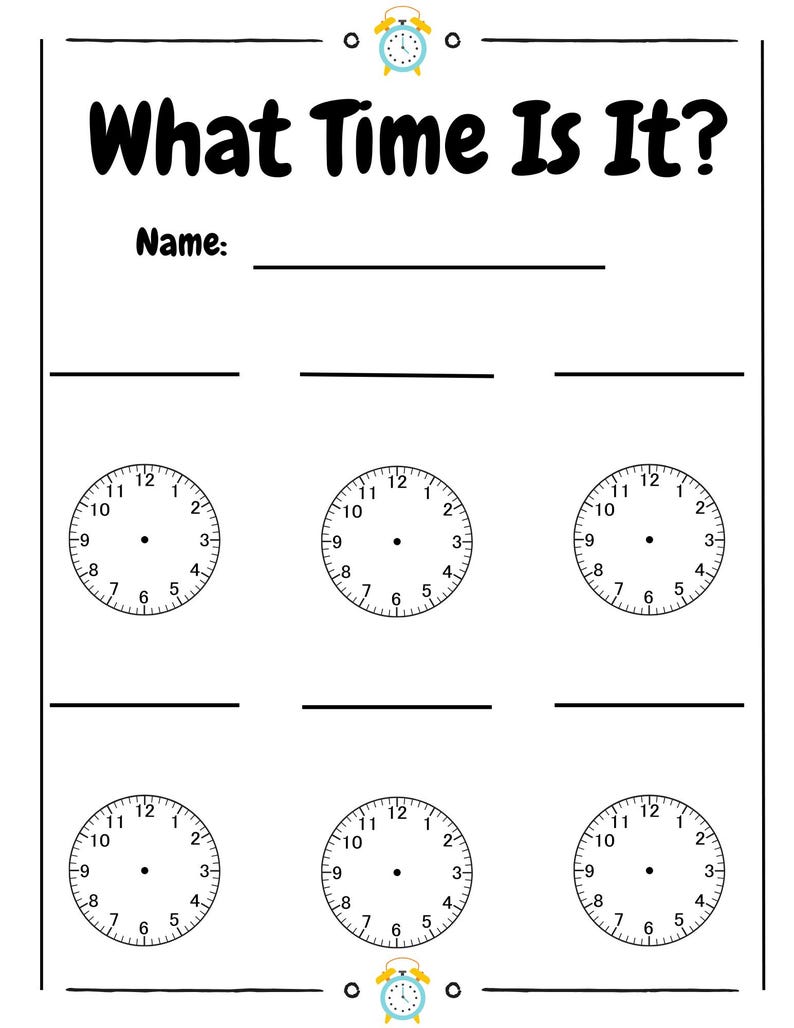 Teachers time telling worksheet bundle – 10 printable black and white pages to teach students how to tell time. Includes analog clock activities, hour and minute practice, fun time telling exercises, and various worksheet designs. Perfect for elementary teachers, homeschool parents, first grade, second grade, special education, math centers, morning work, time units, digital download, and classroom resources