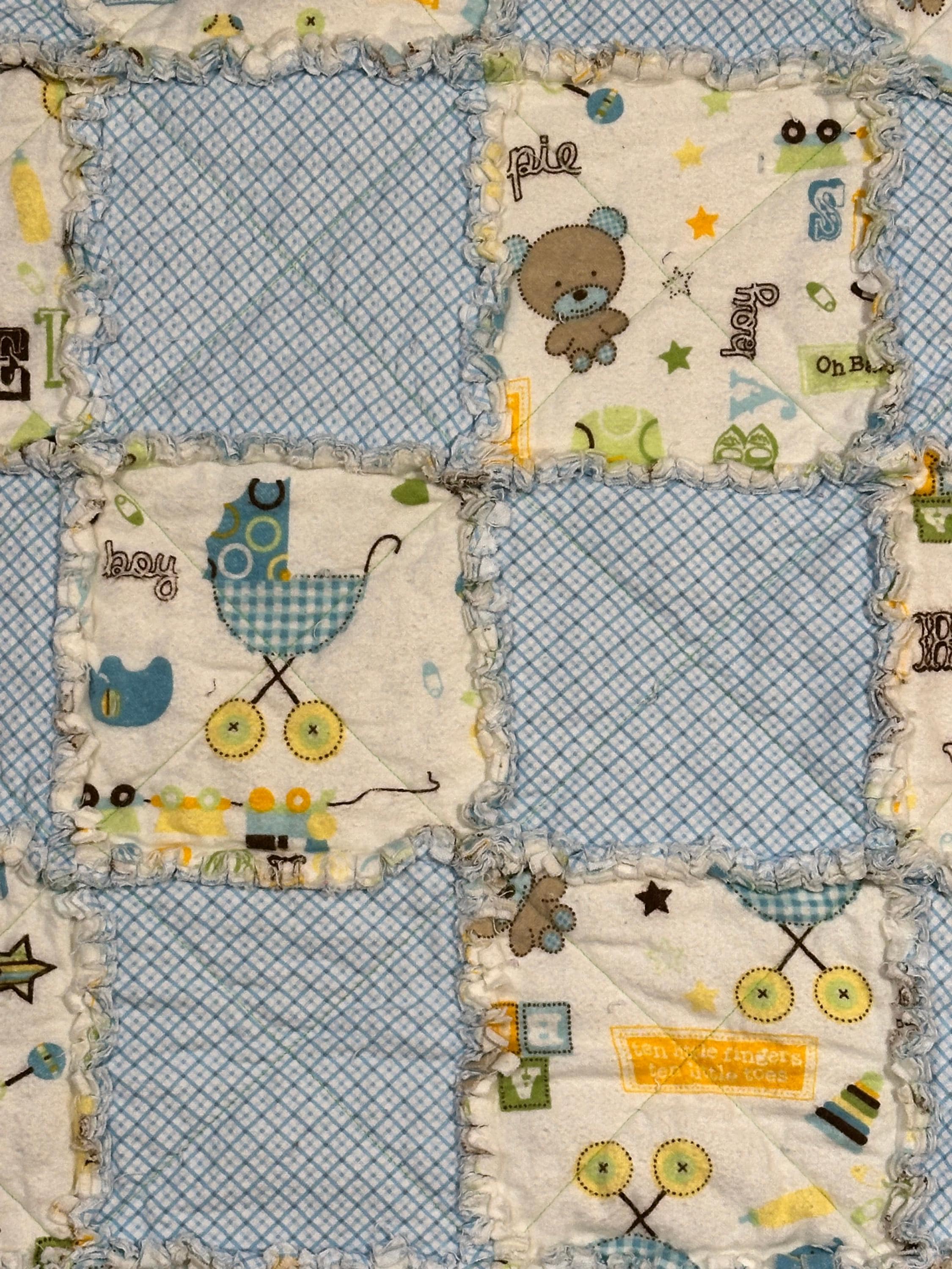 Baby boy rag quilt
