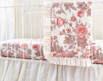 white lace crib skirt