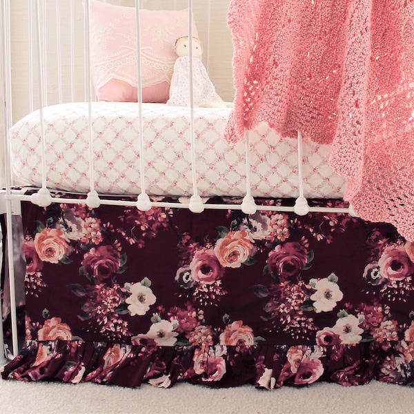 Rose Crib Bedding Etsy