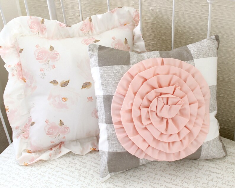 Farmhouse Throw Pillows Girls Room Decor Buffalo Check Pillow Etsy