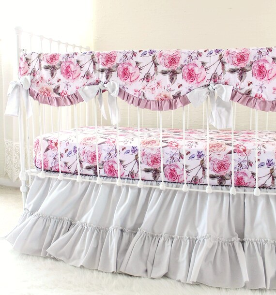 dusty rose nursery bedding