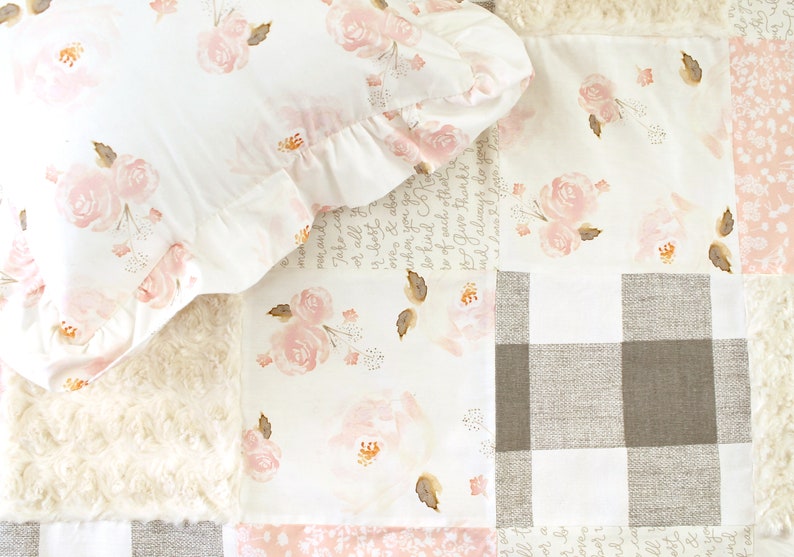 Girl Crib Bedding Farmhouse Floral Nursery Rustic Baby Etsy
