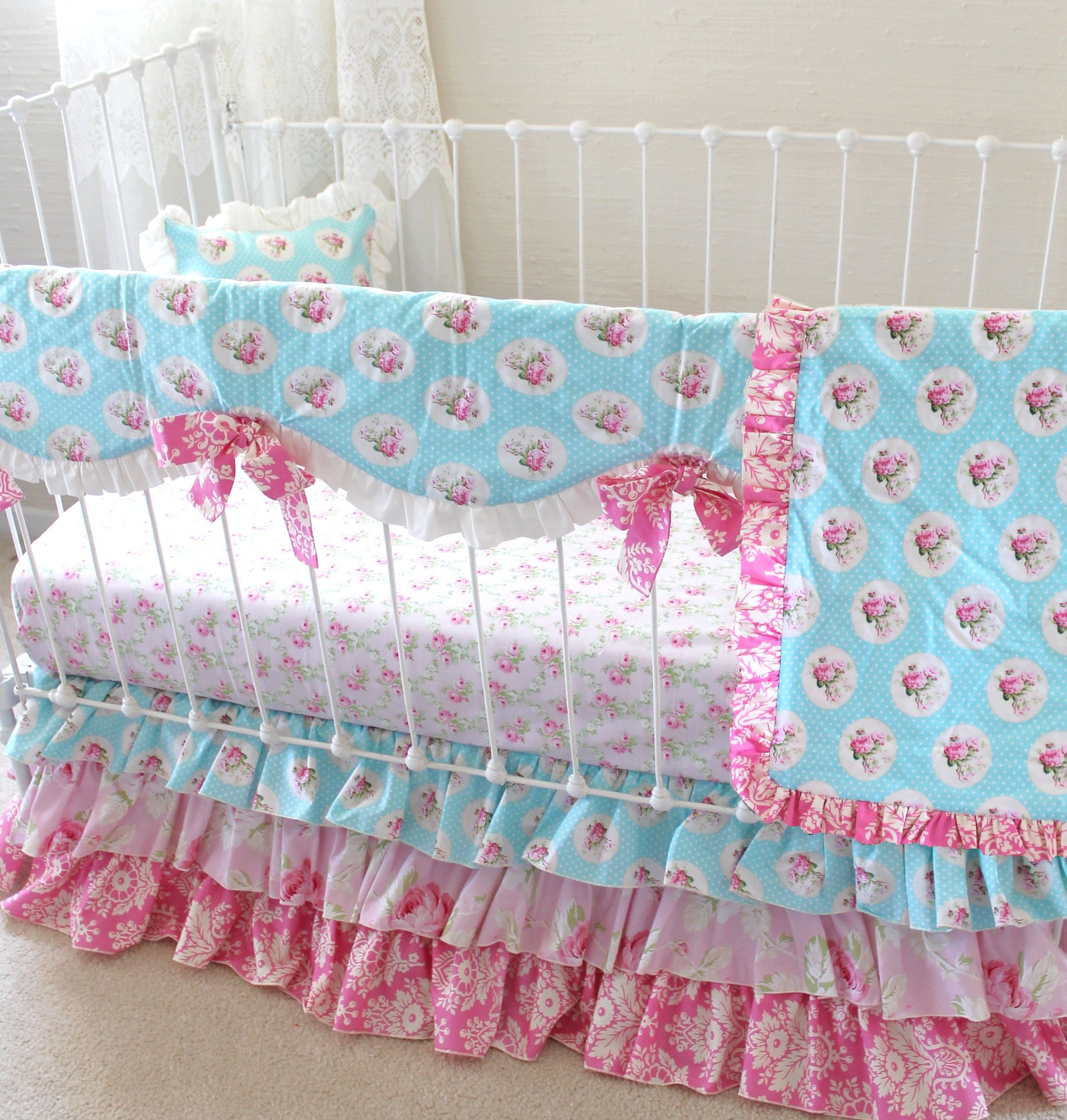 shabby chic crib sheets