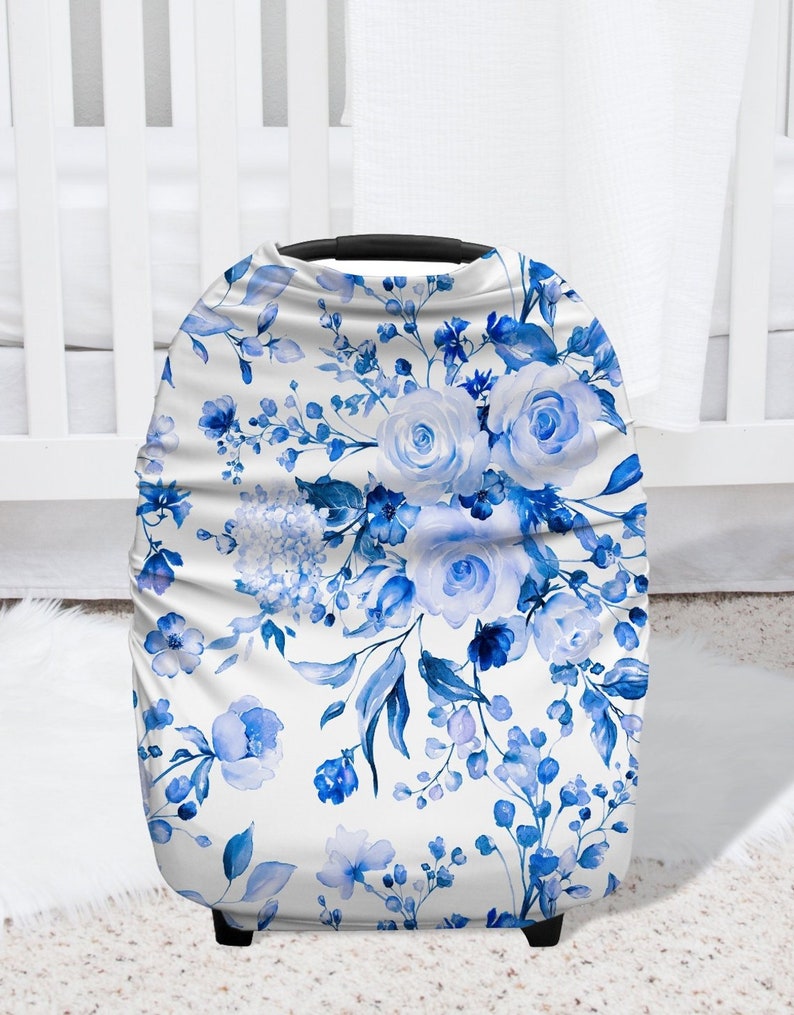 White Crib Bedding Blue and White Roses Nursery Bedding and Decor Indigo Blue Roses Baby Bedding Set