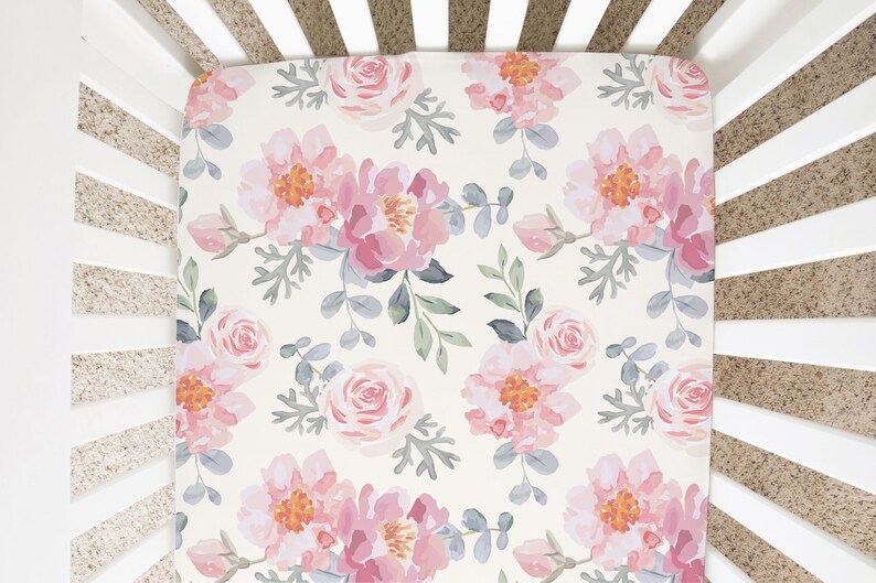 dusty rose changing pad cover