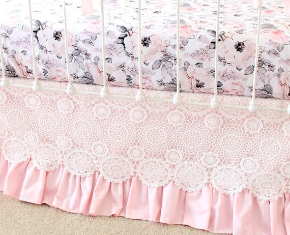 pale pink baby bedding