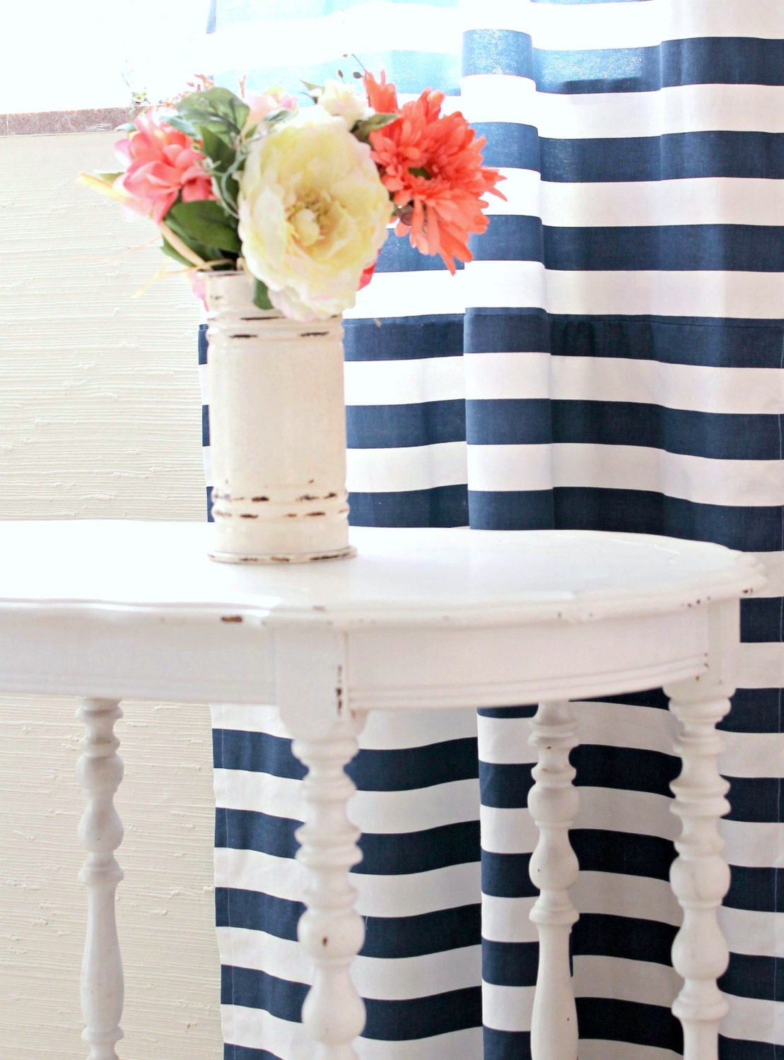 Navy Floral Crib Bedding Baby Girl Bedding Coral and Navy Etsy