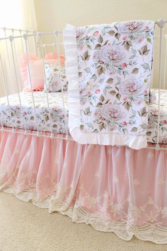 floral crib blanket