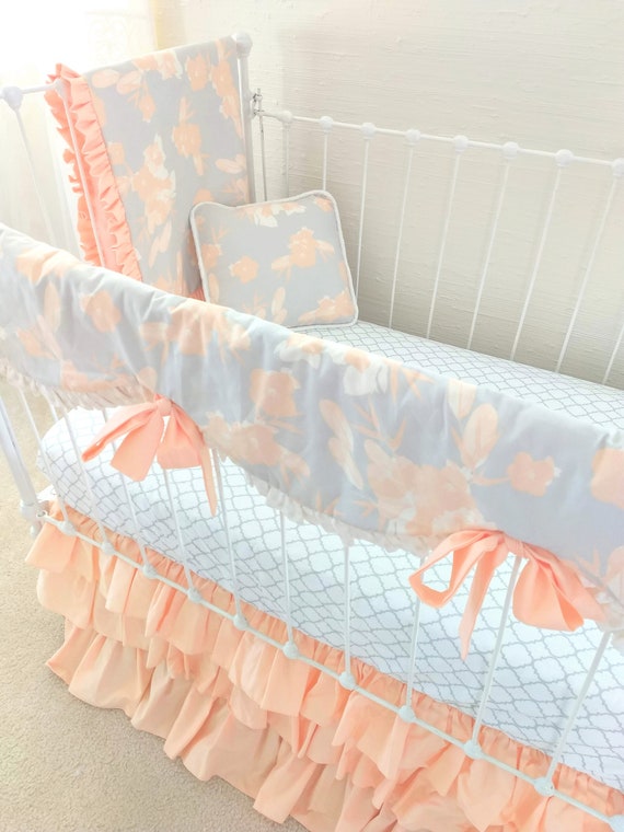 peach crib bedding