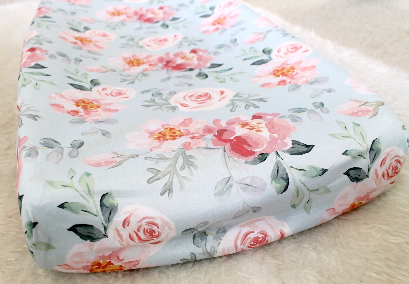 Romantic Blooms Nursing Pillow Cover Watercolor Floral Etsy