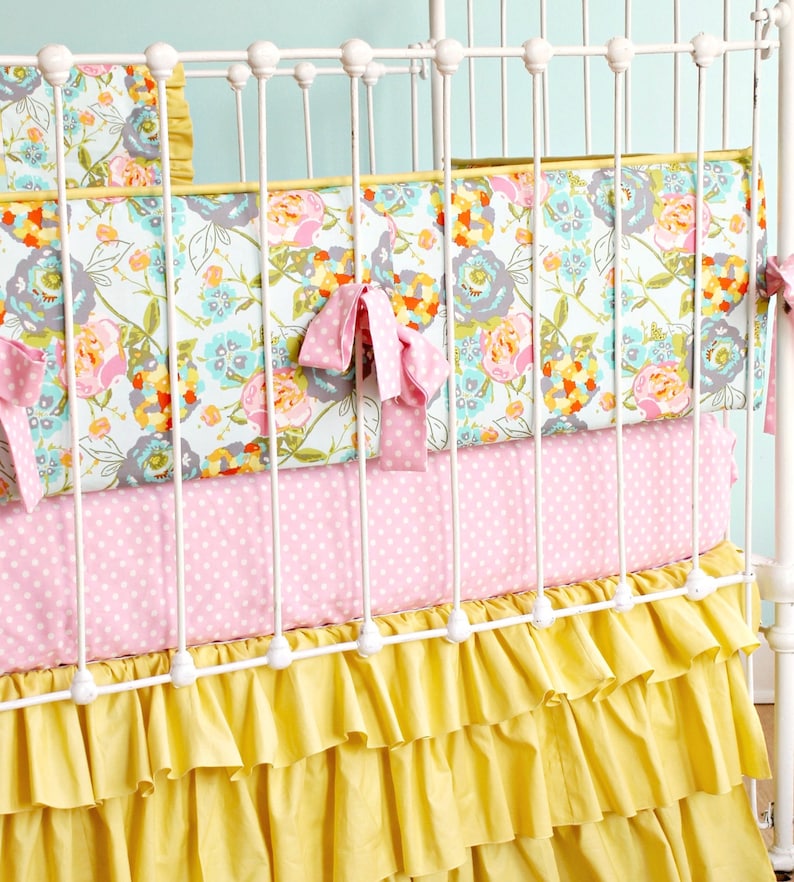 Lily Belle Floral Changing Pad Cover Baby Bedding Girl Etsy