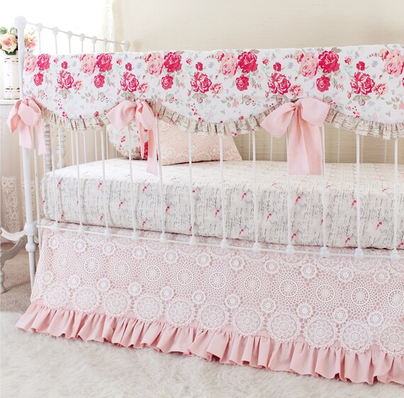 pale pink baby bedding