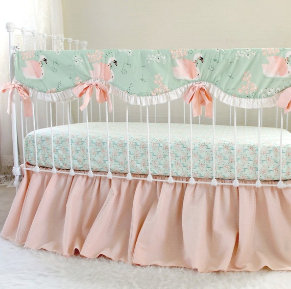 swan crib bedding