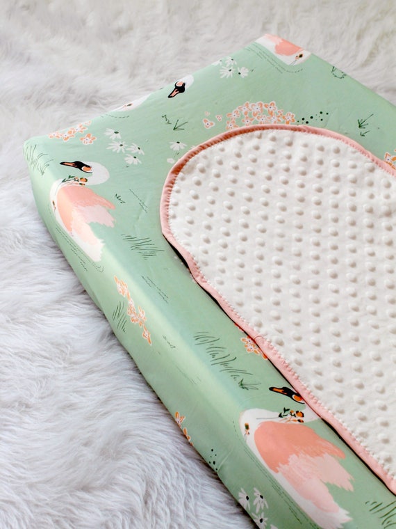 peach changing pad cover