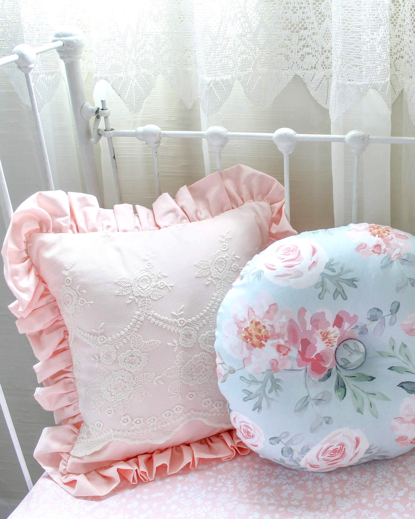 Vintage Floral Crib Bedding Set Romantic Blooms Baby Girl Etsy