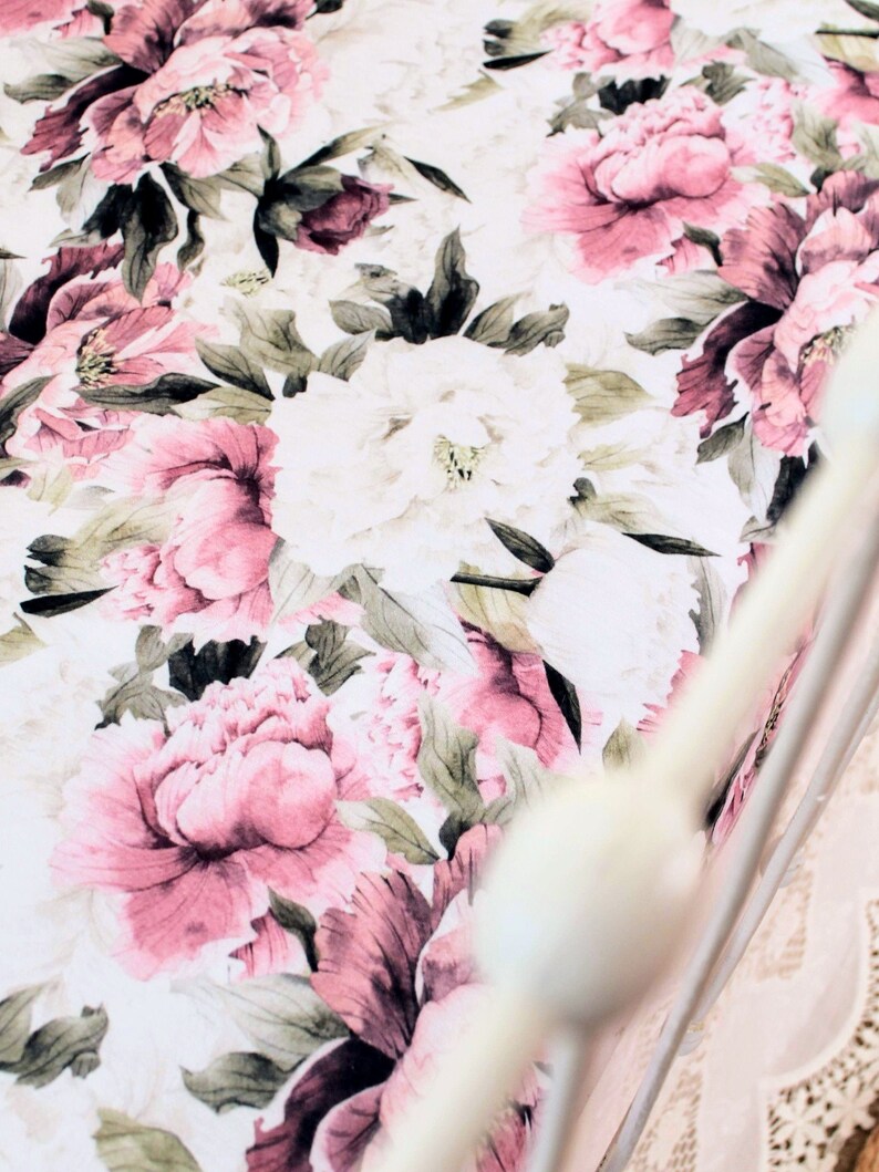 Vintage Floral Crib Sheet Baby Girl Crib Bedding Wallpaper | Etsy