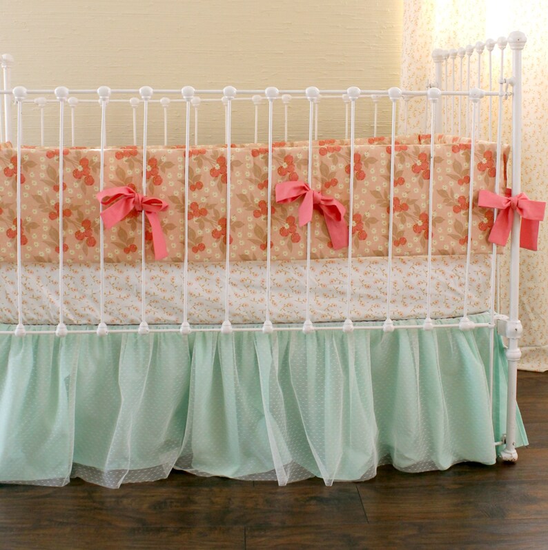 Girls Crib Bumper Bedding Set Boutique Crib Bedding Sale Etsy