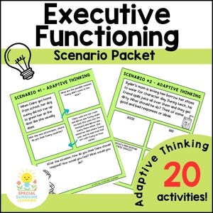 Executive Functioning Skills: "Adaptive Thinking" Scenarios & Activities