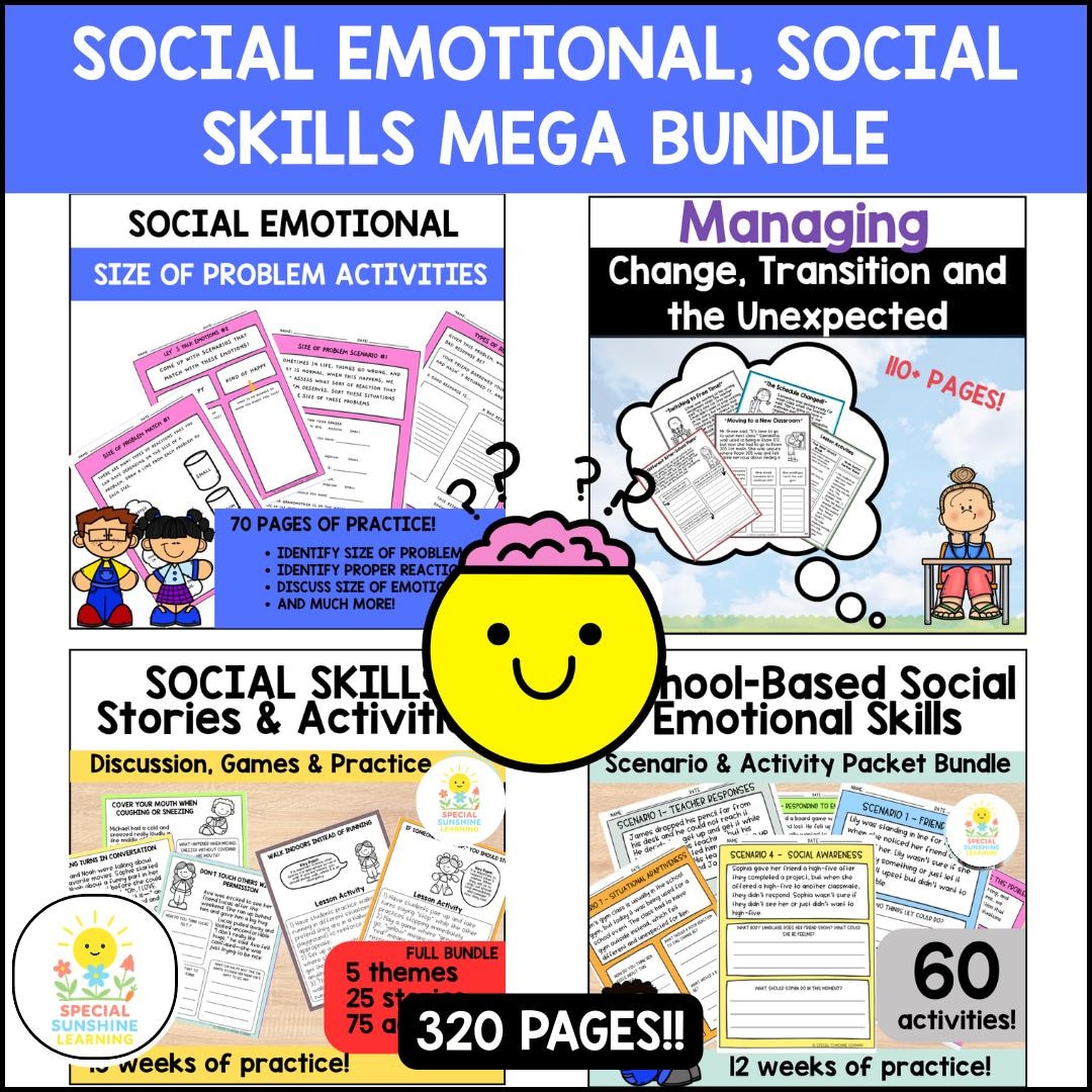 Social Skills, Social Emotional Learning MEGA BUNDLE - Etsy