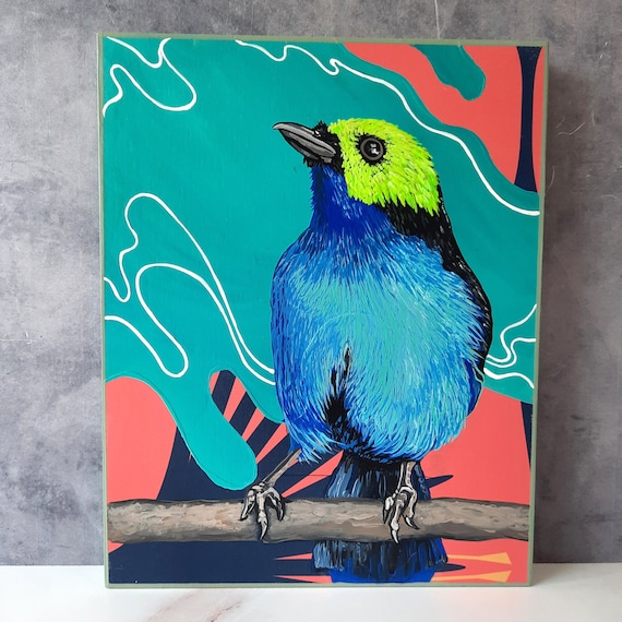 BIRDY WARE Art Panel: Paradise Tanager