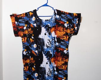 Mehrfarbendruck-Frauenkleid | Afrikanisches Hemd für Frauen | Afrikanische Mode | Traditionelle afrikanische Kleidung | Dashiki Shirt | Ankara Top