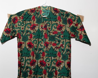 Multicolor Floral Print Men Clothing | African Shirt for Men | African Fashion | Traditional African Attire | Dashiki Shirt | Ankara Top