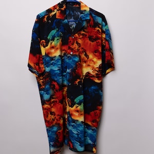 Multicolor African Men Clothing | African Shirt for Men | African Fashion | Traditional African Attire | Dashiki Shirt | Ankara Top