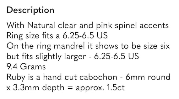 14k Cigar Band Ruby Ring - image 9