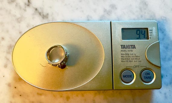 14k Cigar Band Ruby Ring - image 8