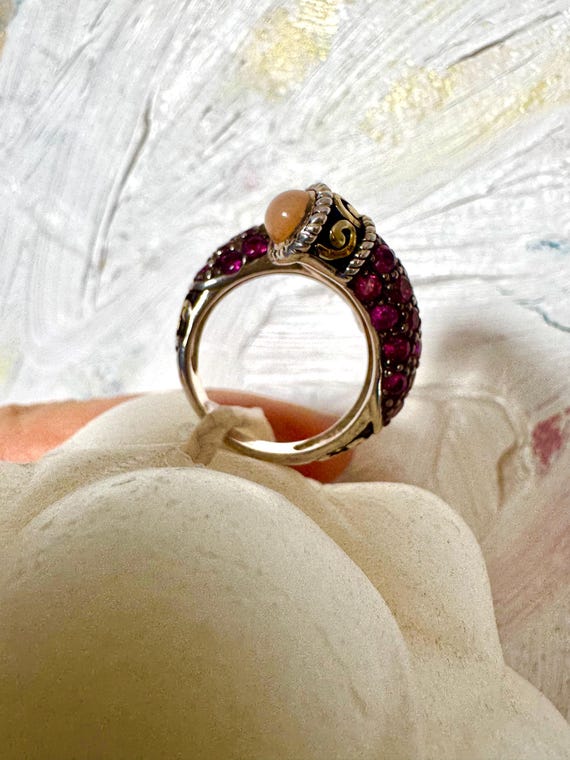 Sterling Gemstone Bypass Ring - image 5