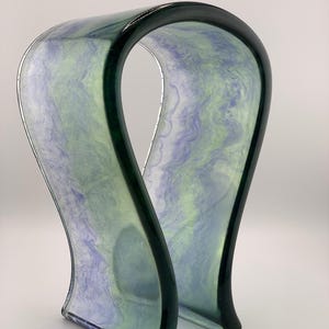 Elegant Marbled Omega Headphone Stand | Minimalist Headphone Holder | Luxury Audio Accessory Display | Modern Desk decor