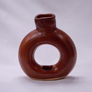 Handmade Ceramic Donut Vase
