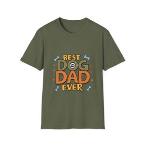 Best Dog Dad Ever Unisex T-Shirt, Paw Print Tee, Pet Lover Gift, Funny Graphic Shirt, Animal Dad Top