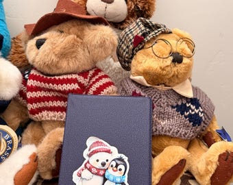 Polar Bear & Penguin Sticker: Winter Friends in Scarves - 3 Inch
