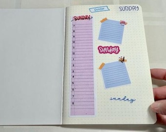 Functional Planner Stickers, Hourly Strips, Note Stickers, ADHD-Friendly
