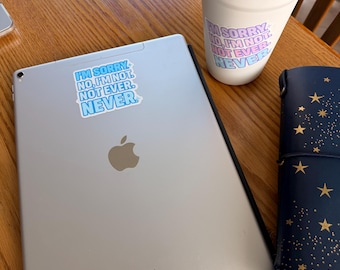 Funny Introvert Vinyl Sticker: I'm Sorry No I'm Not - Pastel Sass