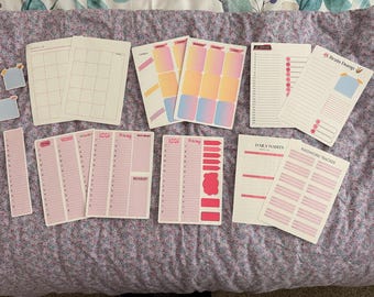 3 Month Bullet Journal Sticker Layouts