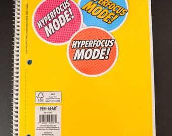 Hyperfocus Mode Sticker: Comic Style Neurodivergent Vinyl Decal