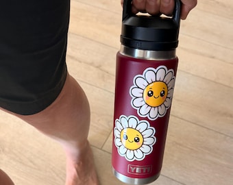 Kawaii Smiling Daisy Sticker