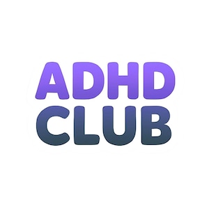 ADHD Club Sticker – Funny Neurodivergent Vinyl Sticker for Laptops, Water Bottles, and Journals