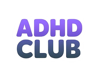 ADHD Club Sticker – Funny Neurodivergent Vinyl Sticker for Laptops, Water Bottles, and Journals