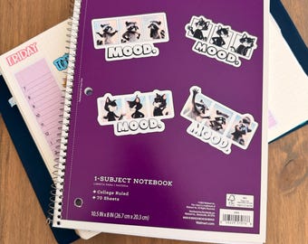 Raccoon Mood Sticker: Funny Cartoon Animal Expressions