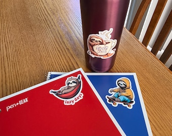 Sloth Fuel Sticker – Water-Resistant