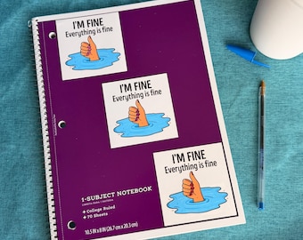 Funny Mental Health Sticker: Sarcastic Drowning Hand Vinyl Decal