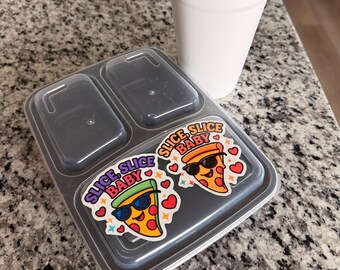 Funky Pizza Slice Sticker: Retro Sunglasses, 90s Vibes (3-Inch Die-Cut Vinyl)