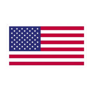 American Flag Sticker – 3&quot; Patriotic USA Vinyl Decal