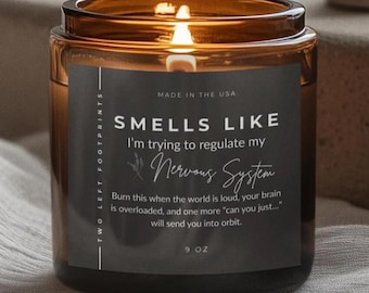 Funny ADHD Lavender Candle: Stress Relief Gift for Moms